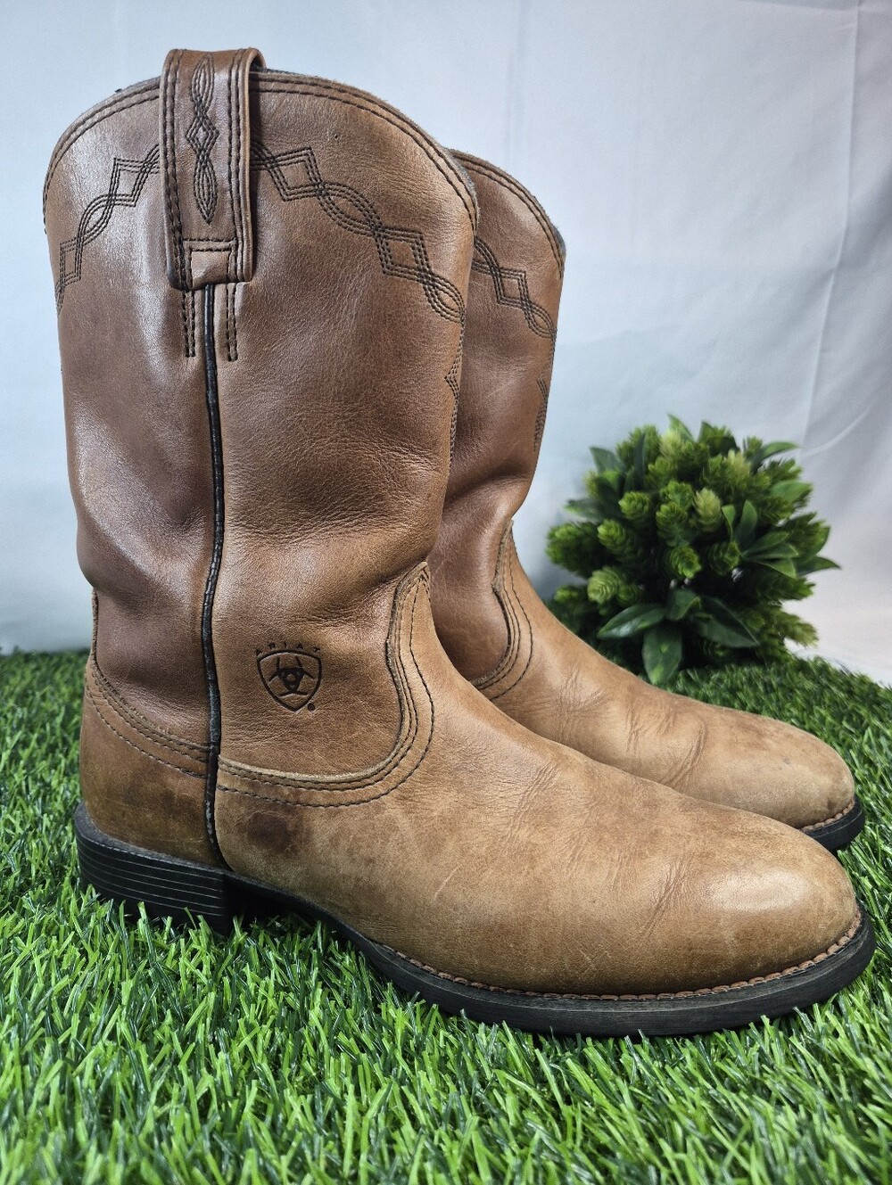 Ariat Heritage Roper Western Cowboy Boots Women’s 7B Brown Leather 10005967